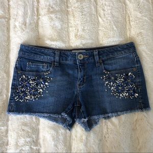 Aeropostale Denim Shorts with Bling